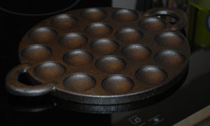 Poffertjespan met vlakke bodem